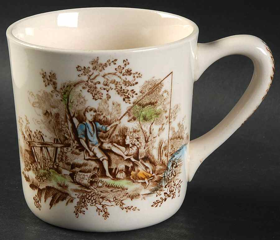 Pastorale Toile De Jouy Brown Multicolor Mug by Johnson Brothers-1