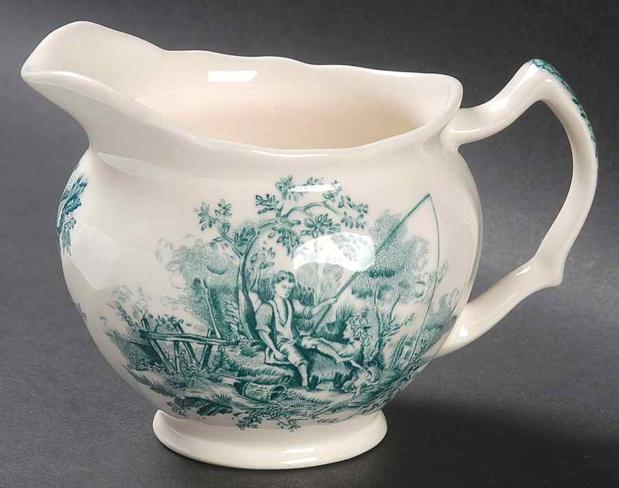 Pastorale Toile De Jouy Green Blue Creamer by Johnson Brothers-1