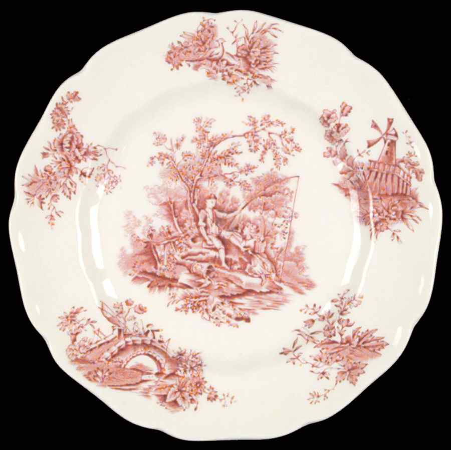 Pastorale Toile De Jouy Pink Bread & Butter Plate by Johnson Brothers-1