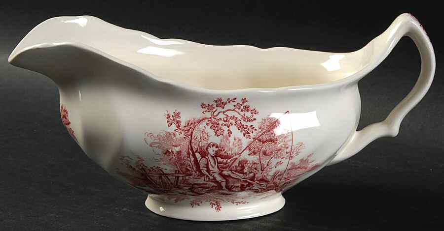 Pastorale Toile De Jouy Pink Gravy Boat by Johnson Brothers-1