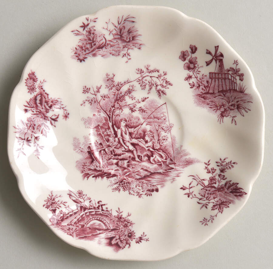 Pastorale Toile De Jouy Plum Saucer by Johnson Brothers-1