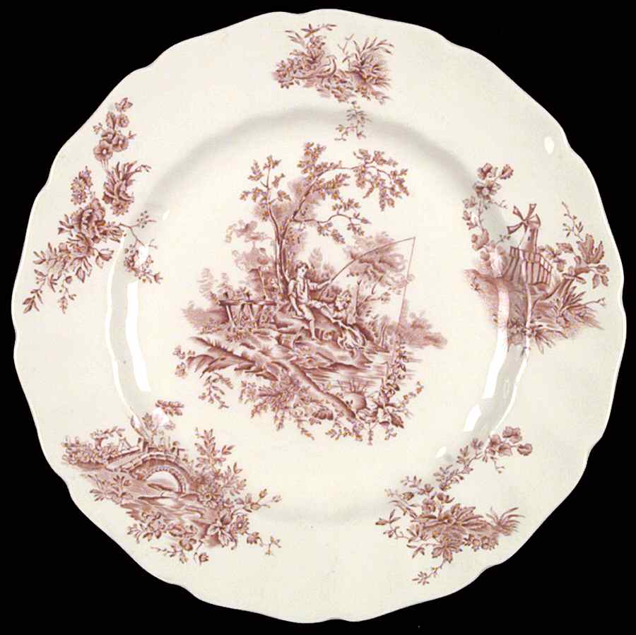 Pastorale Toile De Jouy Plum Dinner Plate by Johnson Brothers-1