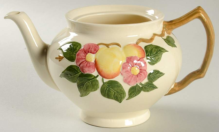 Peach Bloom Teapot No Lid by Johnson Brothers-1