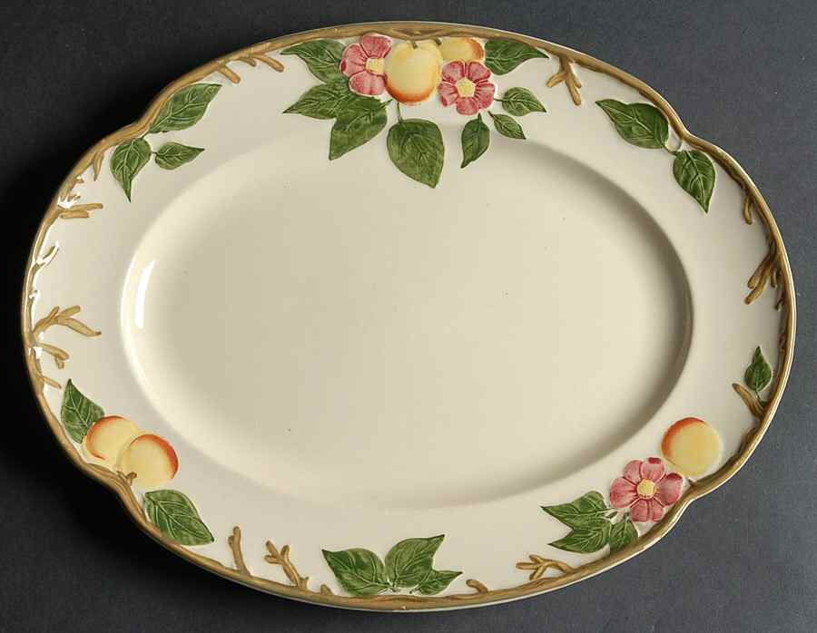 Peach Bloom 11" Oval Serving Platter by Johnson Brothers-1
