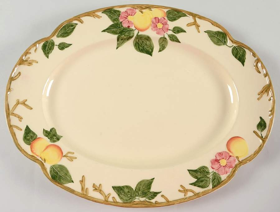 Peach Bloom 14" Oval Serving Platter by Johnson Brothers-1