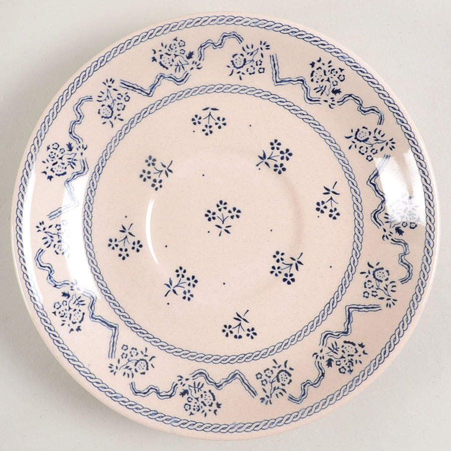 Petite Fleur Blue Saucer for Cream Soup Bowl by Johnson Brothers-1