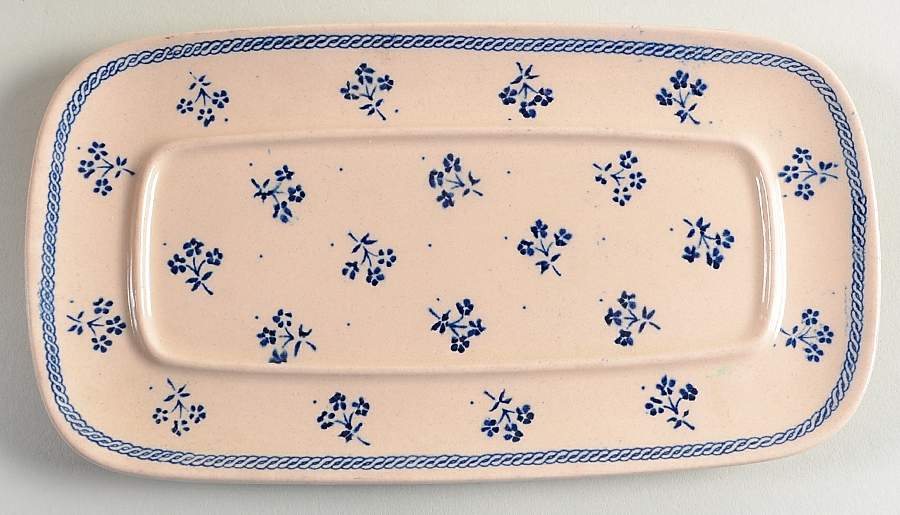 Petite Fleur Blue 1/4 Lb Butter No Lid by Johnson Brothers-1
