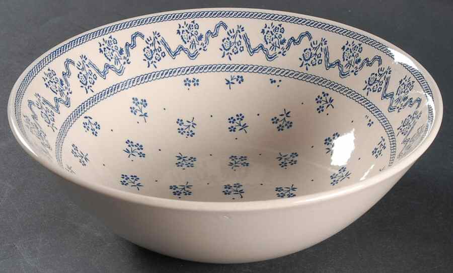 Petite Fleur Blue 8" Round Vegetable Bowl by Johnson Brothers-1