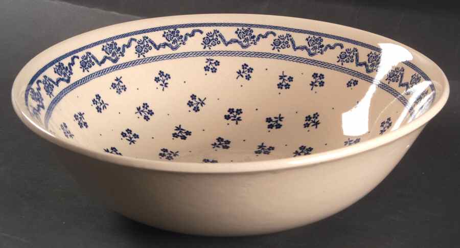 Petite Fleur Blue 10" Large Salad Serving Bowl by Johnson Brothers-1