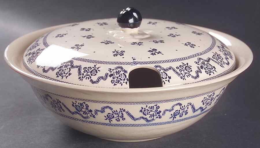 Petite Fleur Blue Tureen &  Lid by Johnson Brothers-1