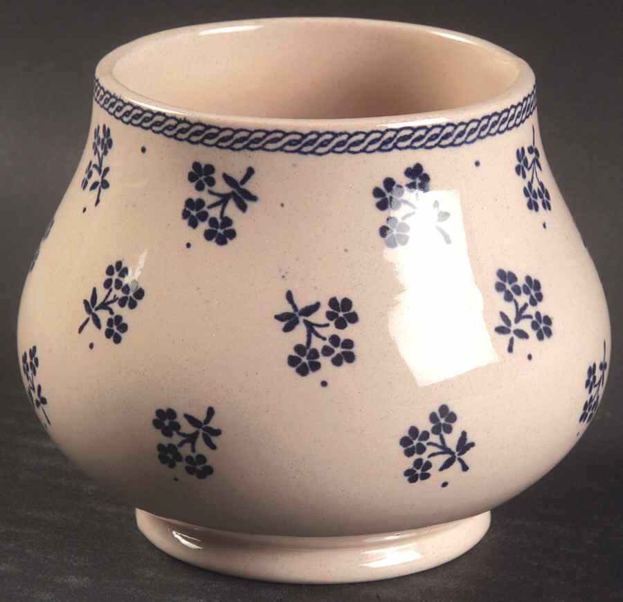 Petite Fleur Blue Sugar Bowl No Lid by Johnson Brothers-1