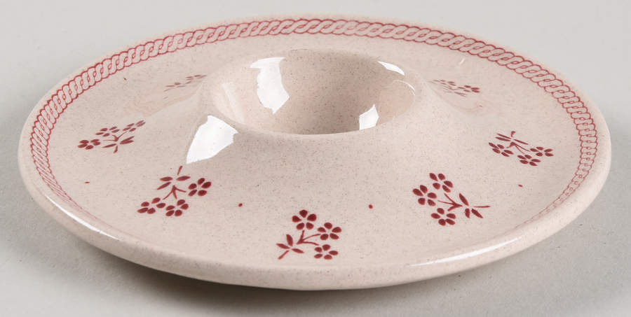Petite Fleur Burgundy Pink Egg Holder by Johnson Brothers-1