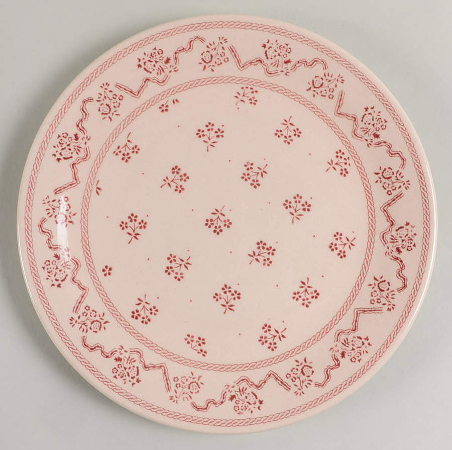 Petite Fleur Burgundy Pink Salad Plate by Johnson Brothers-1