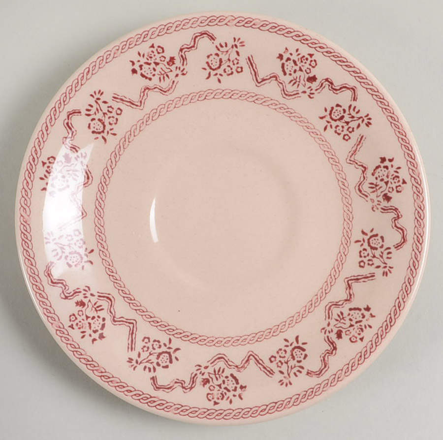 Petite Fleur Burgundy Pink Saucer by Johnson Brothers-1