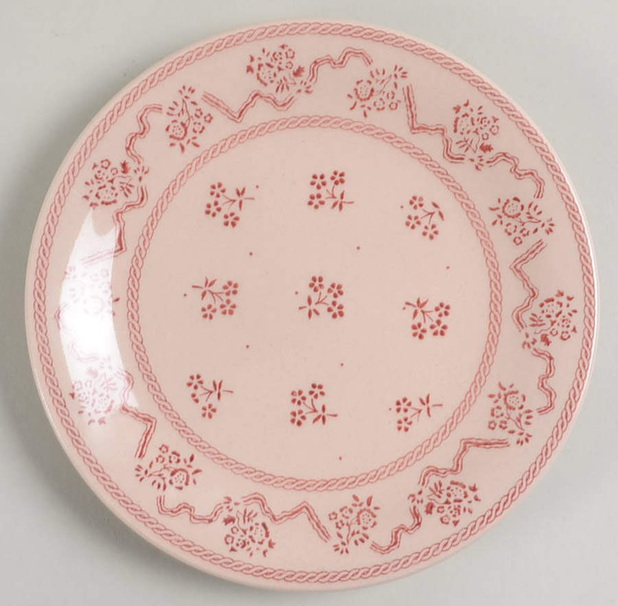 Petite Fleur Burgundy Pink Bread & Butter Plate by Johnson Brothers-1