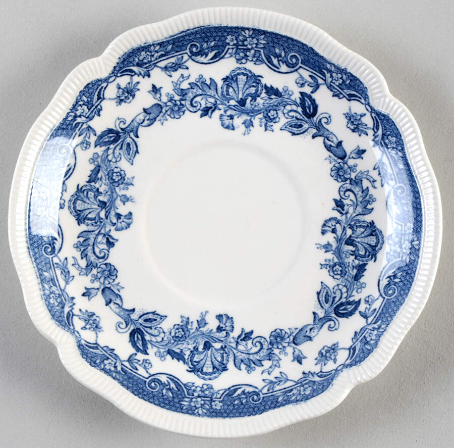 Persian Tulip Blue Saucer for Oversized Cup by Johnson Brothers-1