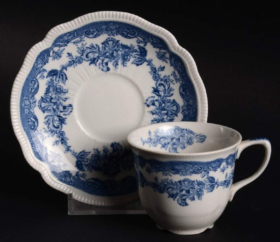 Persian Tulip Blue Flat Demitasse Cup & Saucer Set by Johnson Brothers-1