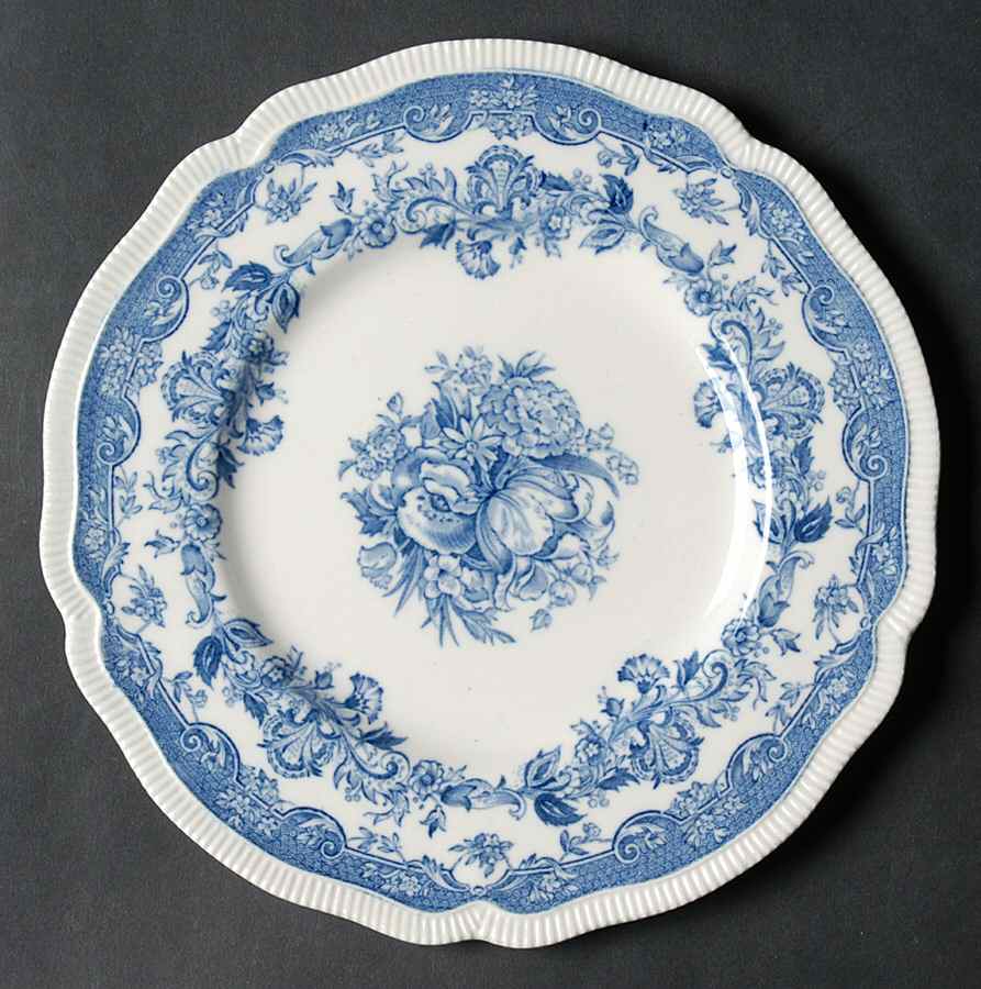 Persian Tulip Blue Dessert/Pie Plate by Johnson Brothers-1
