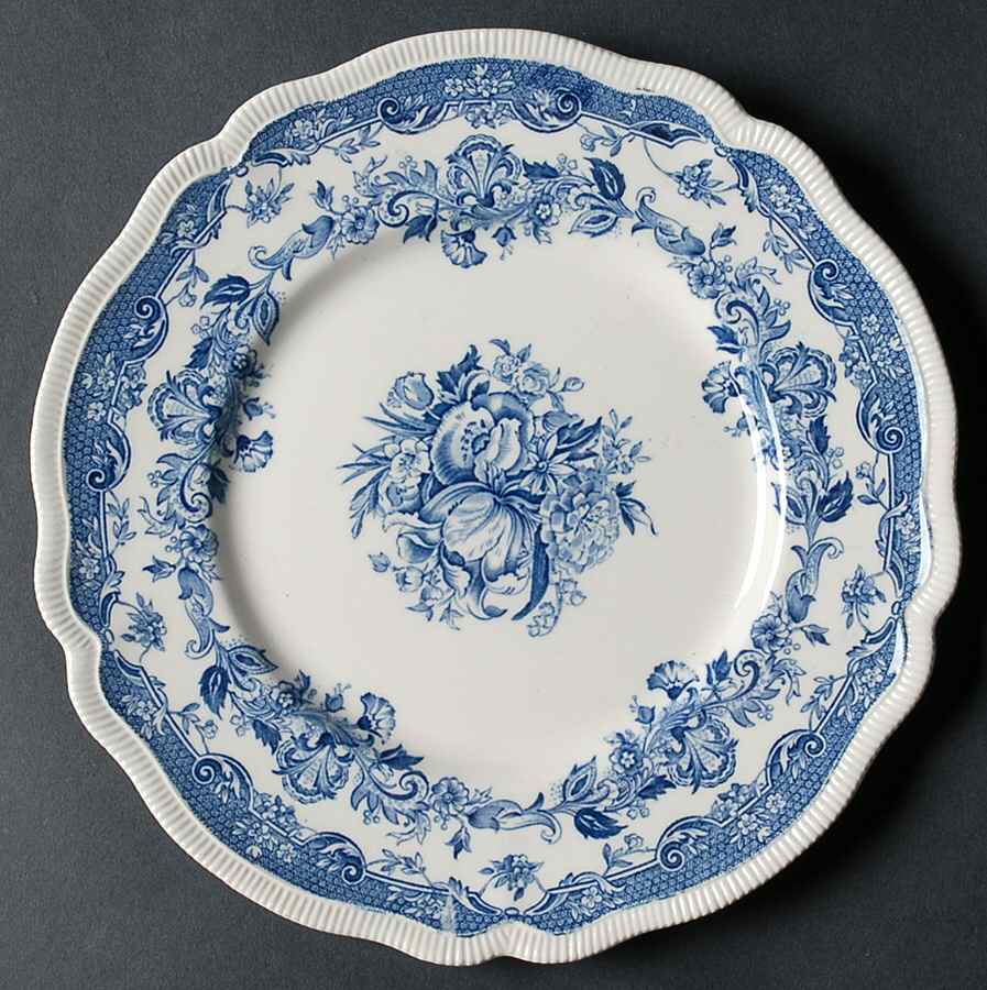 Persian Tulip Blue Luncheon Plate by Johnson Brothers-1