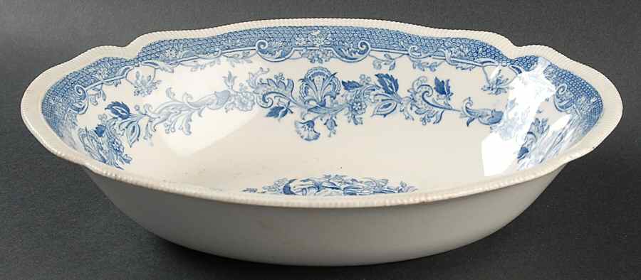 Persian Tulip Blue 10" Oval Vegetable Bowl by Johnson Brothers-1