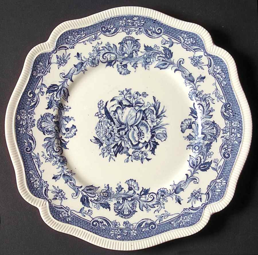 Persian Tulip Blue Square Salad Plate by Johnson Brothers-1