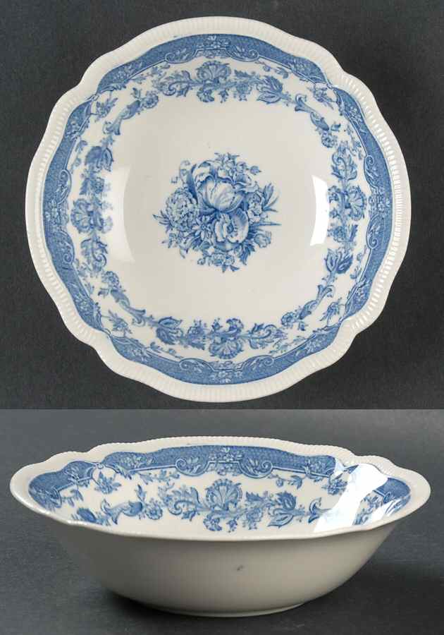 Persian Tulip Blue Coupe Cereal Bowl by Johnson Brothers-1