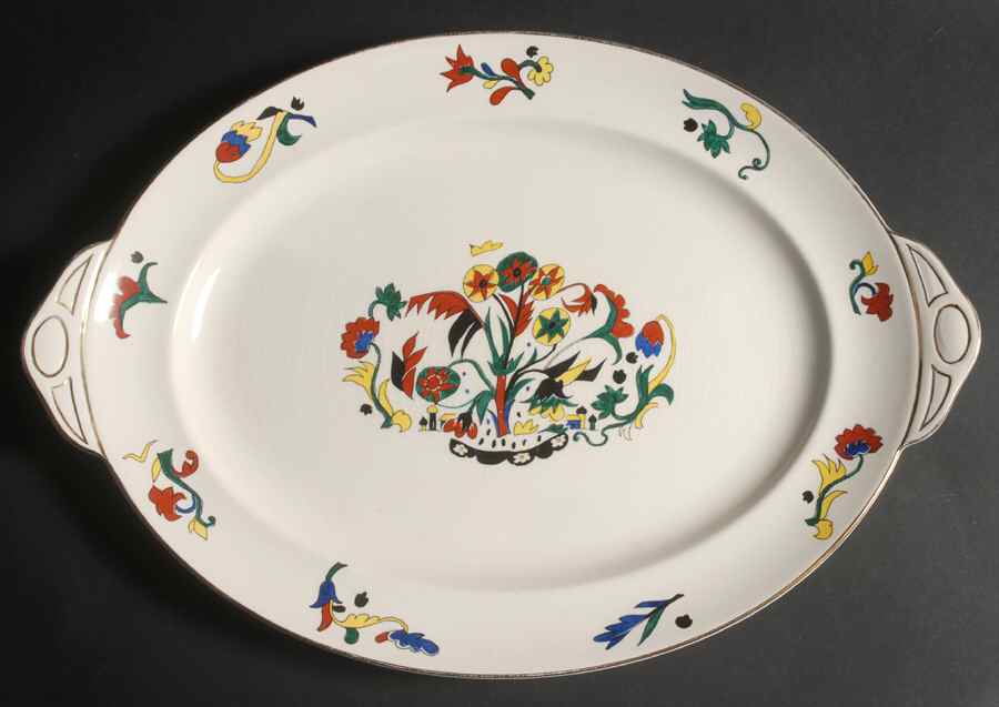 Petroushka (Pareek) 18" Oval Serving Platter by Johnson Brothers-1