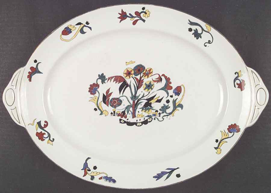 Petroushka (Pareek) 15" Oval Serving Platter by Johnson Brothers-1