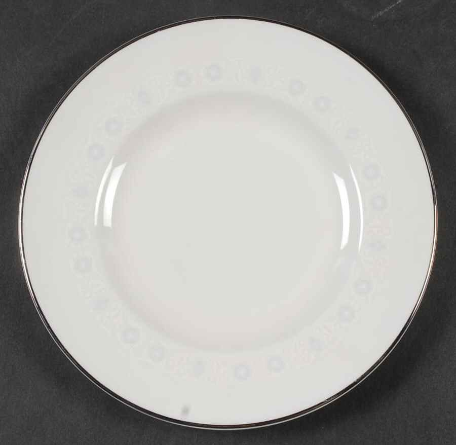 Pirouette White & Blue Bread & Butter Plate by Johnson Brothers-1