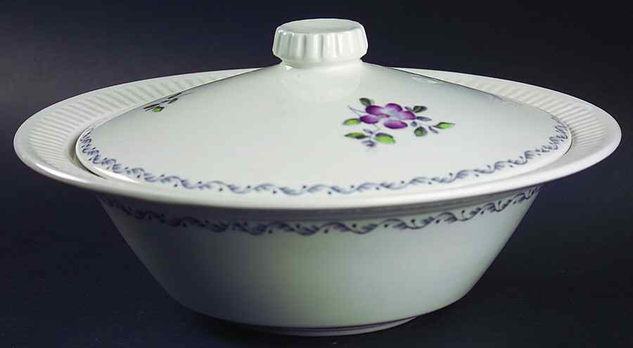 Plum Blossom Round Covered Vegetable by Johnson Brothers-1