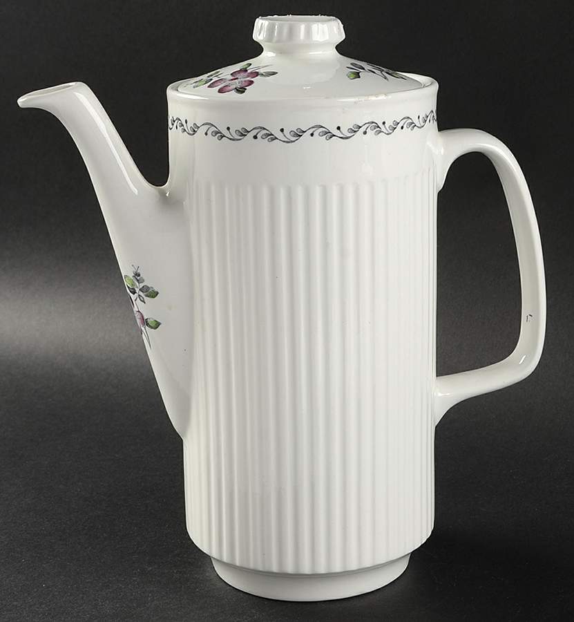 Plum Blossom Coffee Pot & Lid by Johnson Brothers-1