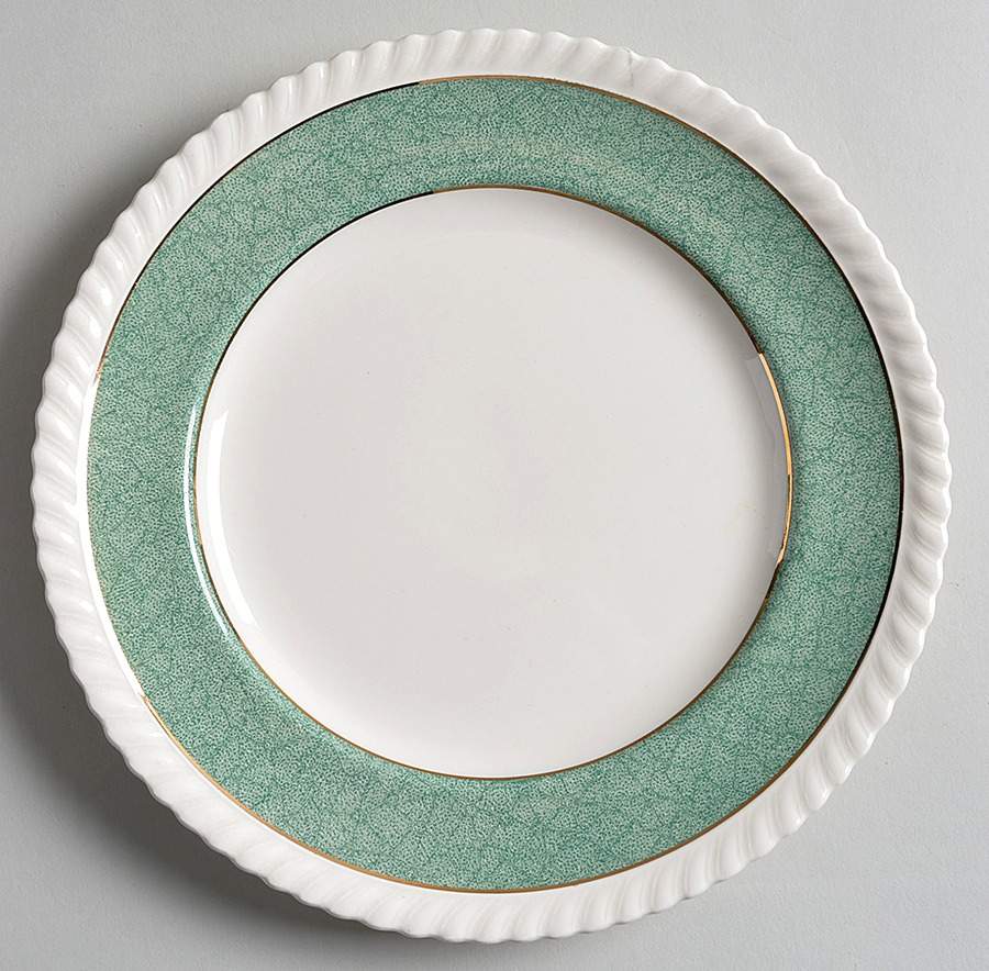 Powder Border Green & White Salad Plate by Johnson Brothers-1