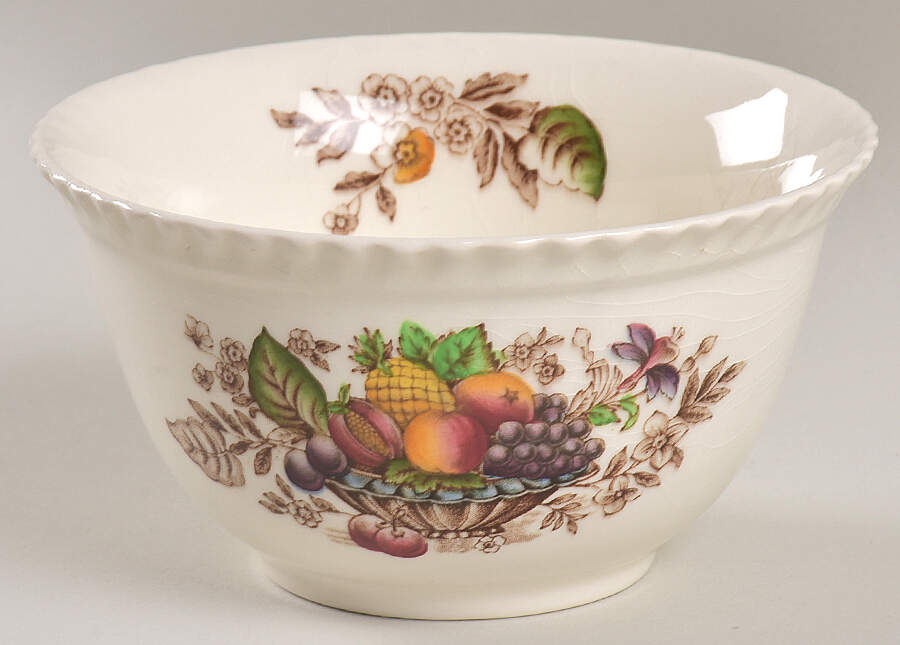 Pomona (Old English) Cranberry Bowl by Johnson Brothers-1