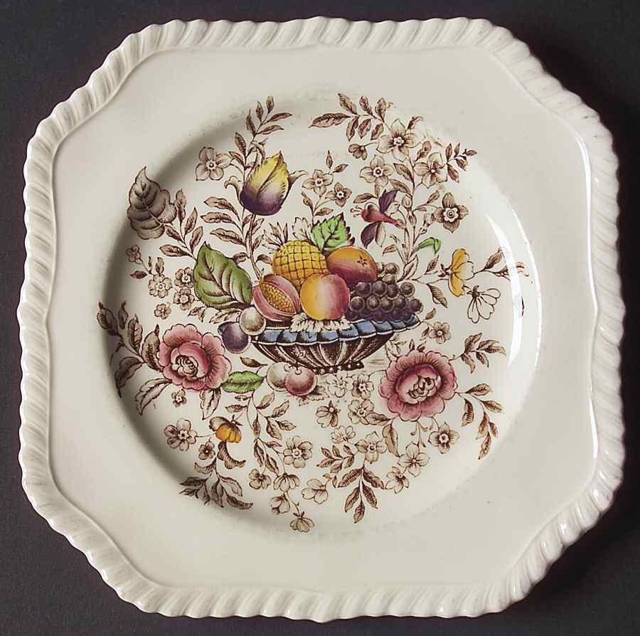 Pomona (Old English) Square Salad Plate by Johnson Brothers-1