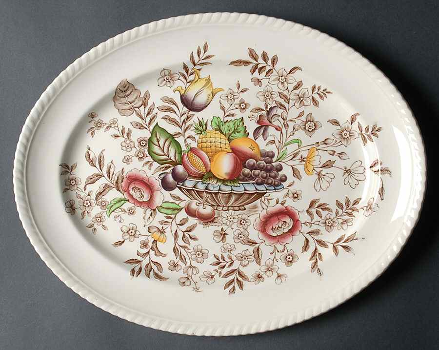 Pomona (Old English) 14" Oval Serving Platter by Johnson Brothers-1