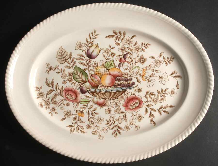 Pomona (Old English) 16" Oval Serving Platter by Johnson Brothers-1