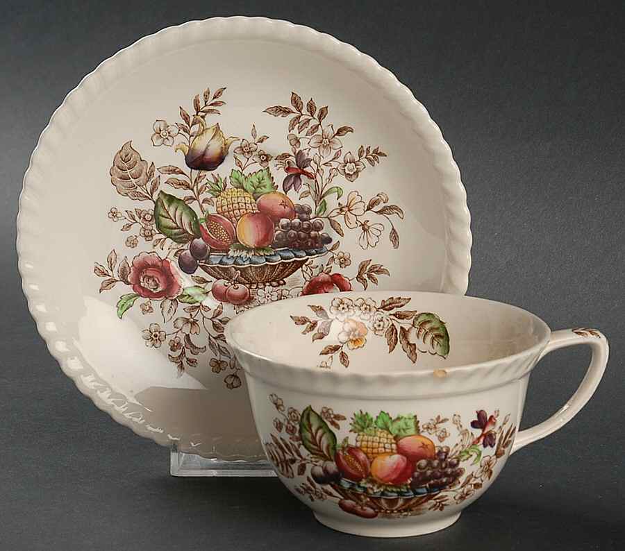 Pomona (Old English) Oversized Cup & Saucer Set by Johnson Brothers-1