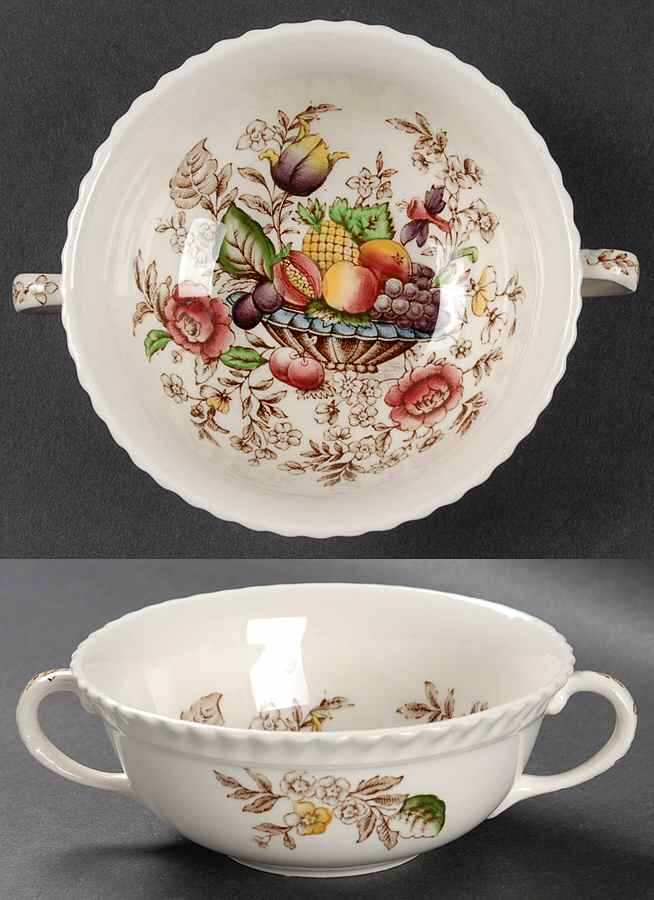 Pomona (Old English) Flat Cream Soup Bowl by Johnson Brothers-1