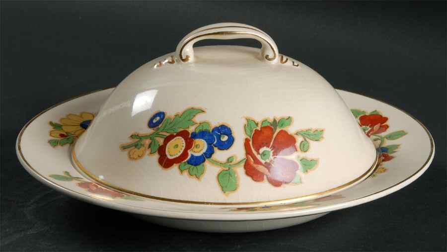 Poppy Round Covered Butter by Johnson Brothers-1