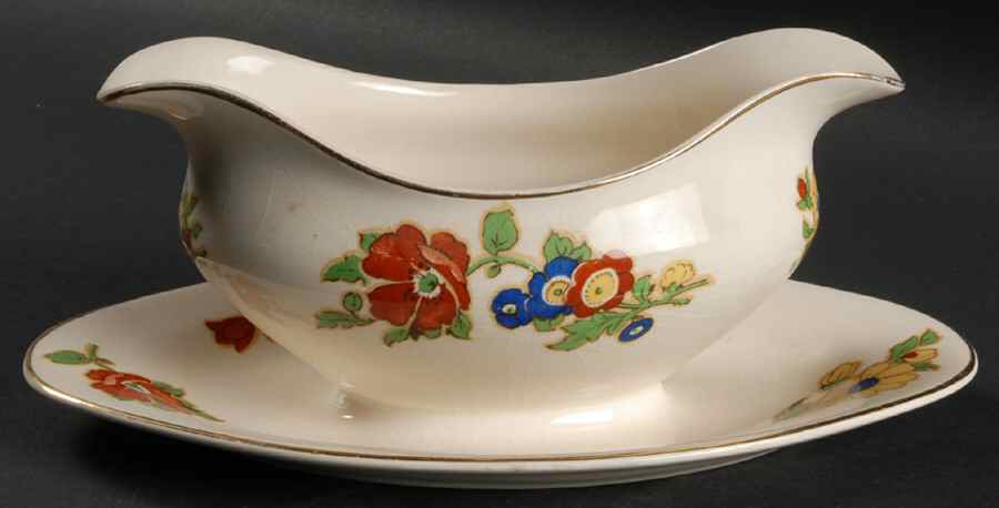 Poppy Gravy Boat & Underplate by Johnson Brothers-1