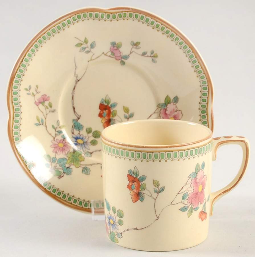 Princess Mary Flat Demitasse Cup & Saucer Set by Johnson Brothers-1
