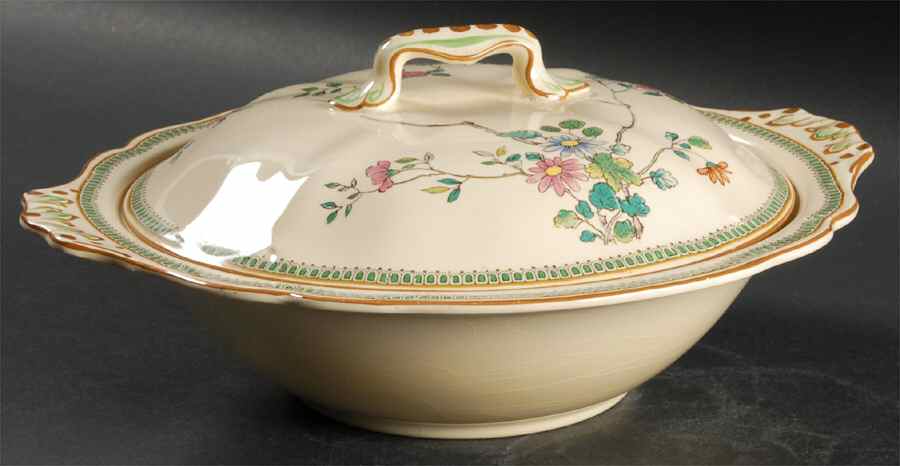 Princess Mary Round Covered Vegetable by Johnson Brothers-1