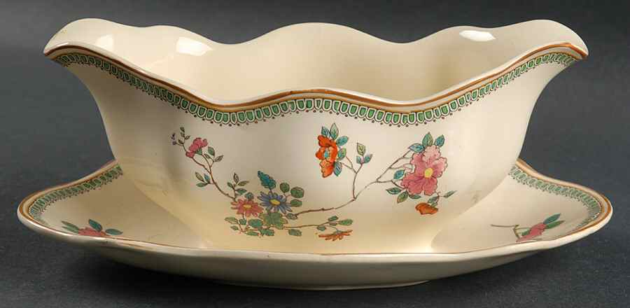 Princess Mary Gravy Boat with Attached Underplate by Johnson Brothers-1