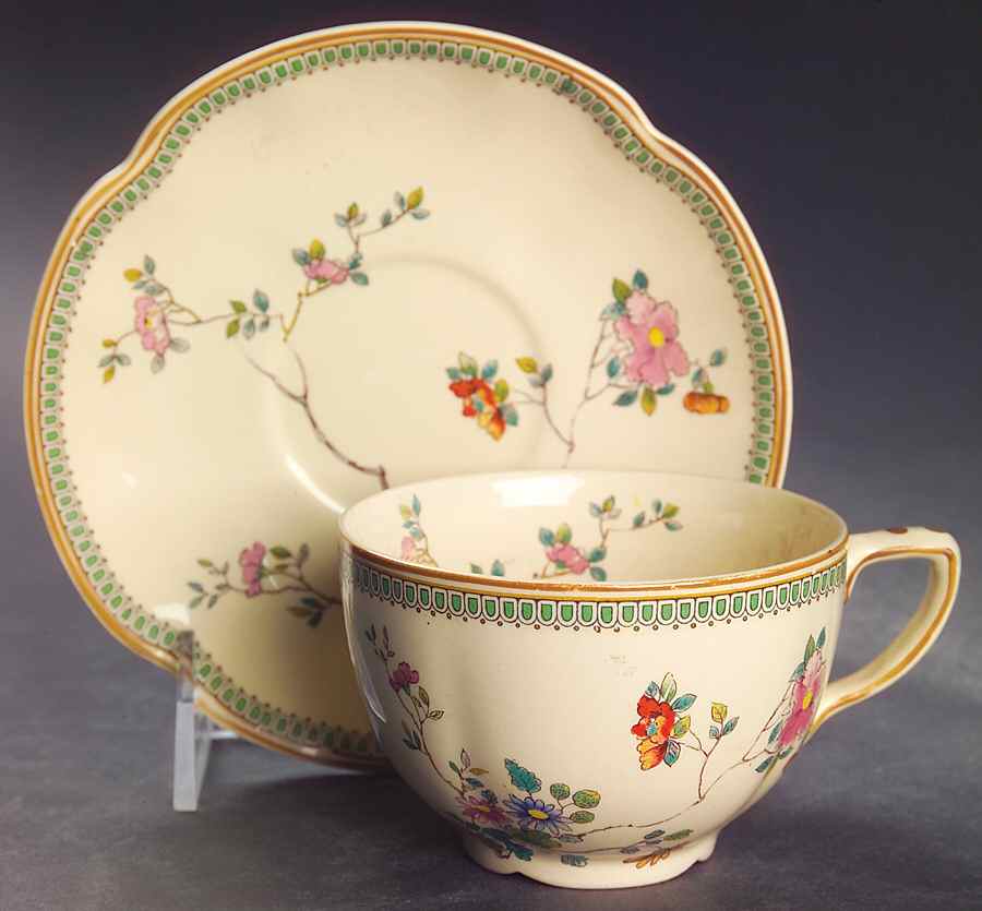 Princess Mary Flat Cup & Saucer Set by Johnson Brothers-1