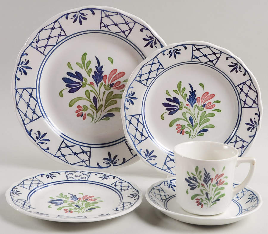 Provincial (Scalloped Edge) 5 Piece Place Setting by Johnson Brothers-1
