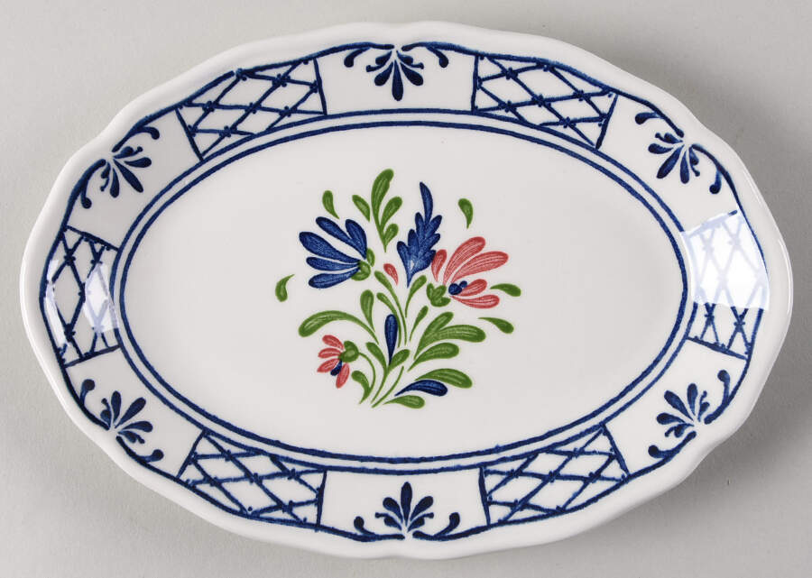 Provincial (Scalloped Edge) Relish/Gravy Underplate by Johnson Brothers-1