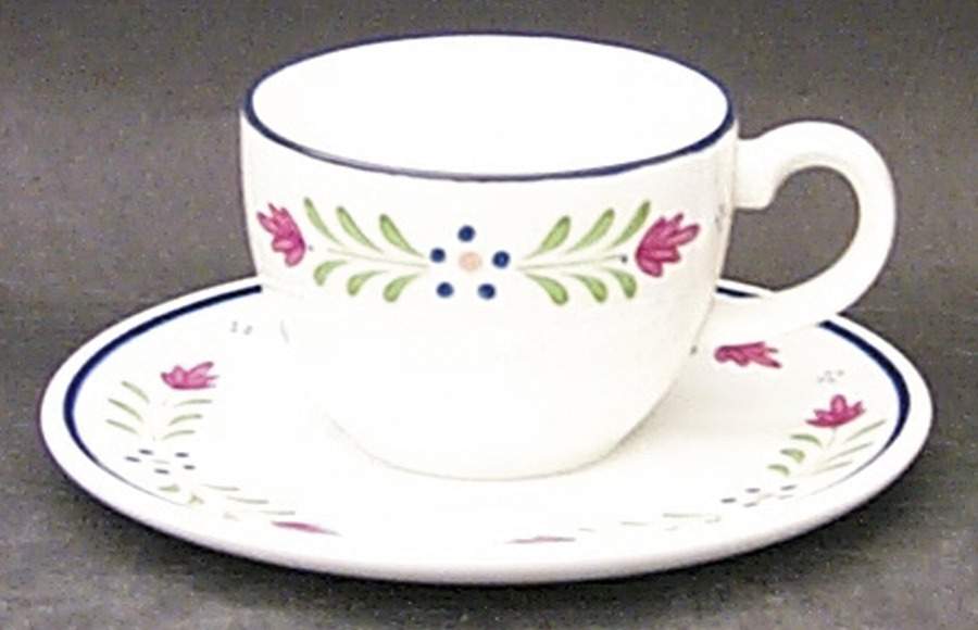 Provincial (Smooth Edge) Flat Demitasse Cup & Saucer Set by Johnson Brothers-1