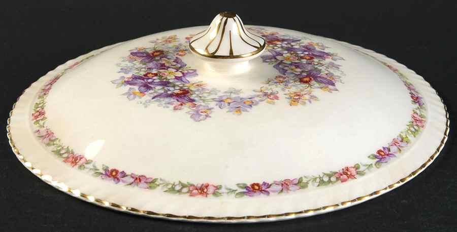 Queen's Bouquet Lid for Round Vegetable by Johnson Brothers-1