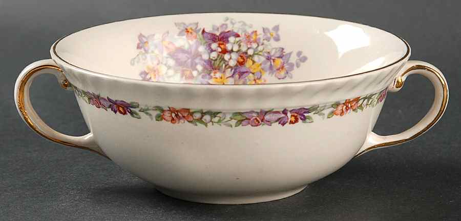 Queen's Bouquet Flat Cream Soup Bowl by Johnson Brothers-1