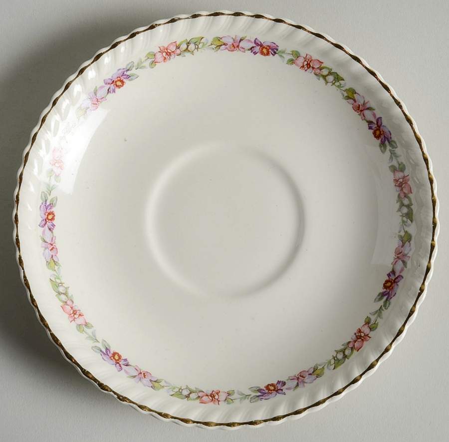 Queen's Bouquet Saucer for Oversized Cup by Johnson Brothers-1